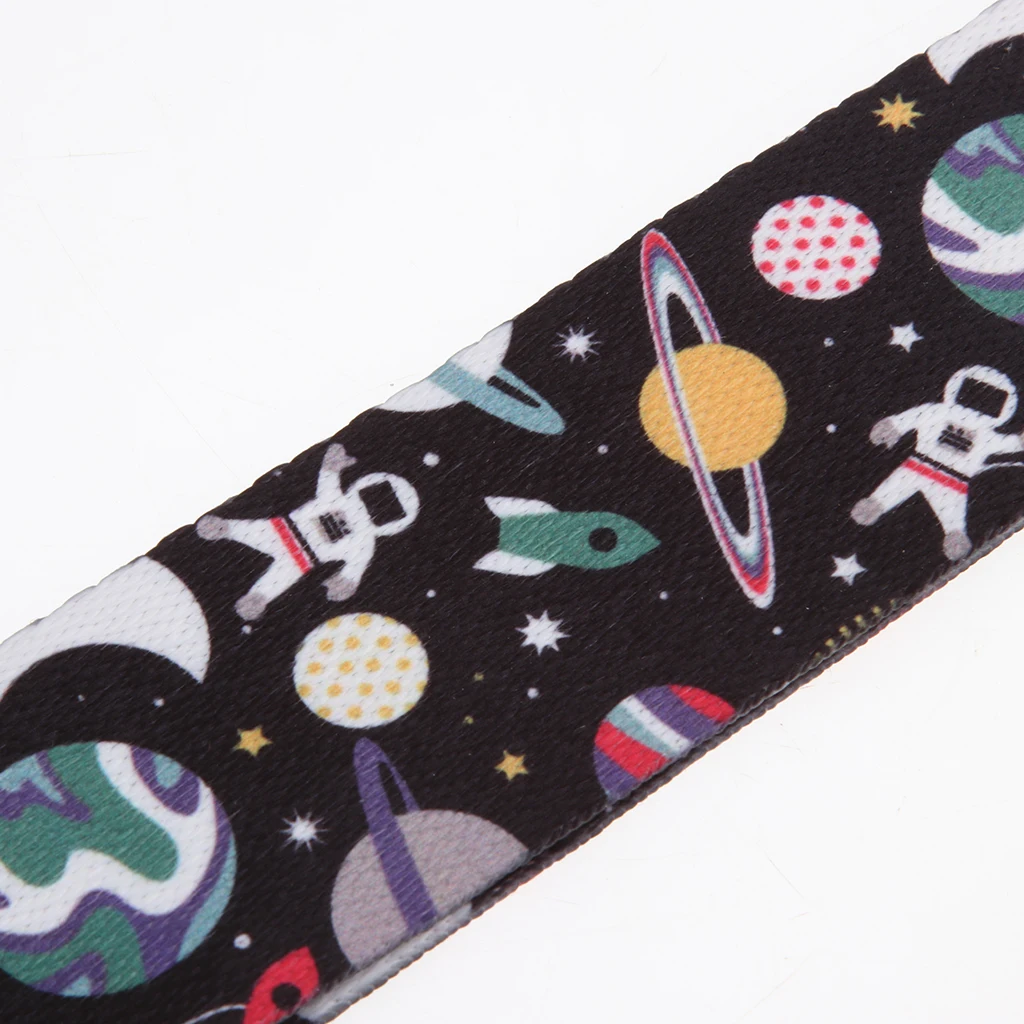 Tooyful Durable Cool Printing Pattern T/C Ukulele Shoulder Strap 4 String Guitar Belt Musical Instrument Accessory