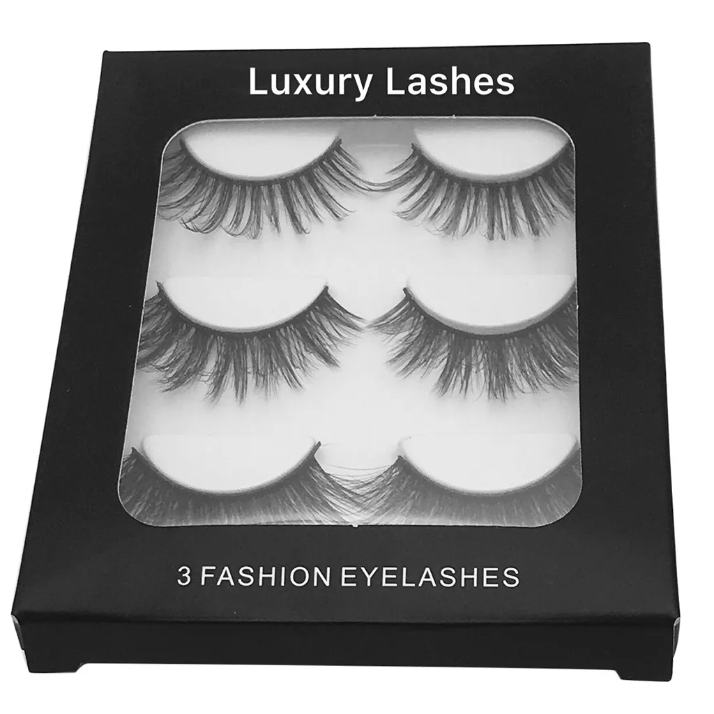 

3D Layer False Eyelashes 3 Pairs Of Mixed Outfit Pure Manual Natural Eyelashes magnetic eyelashes natural hair eyelashes #05