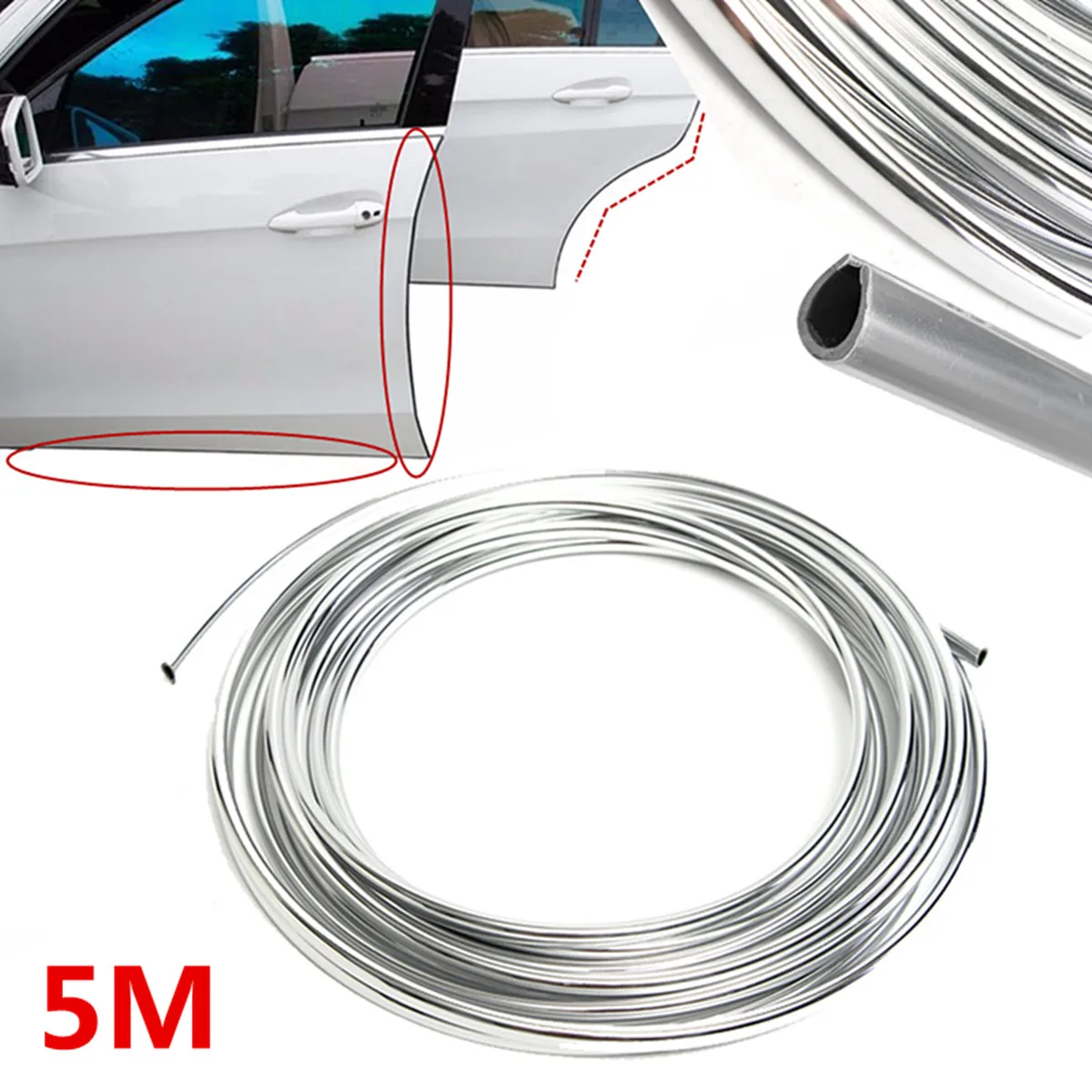 16FT//5M Car Door Moulding Rubber Scratch Protector Strip Edge Guard Trim Sales