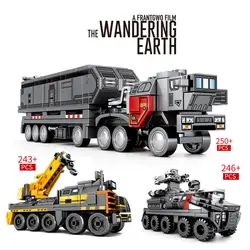 DIY Technic Movie The wanding Earth Carrier грузовик строительный блок кирпичи машина совместима с Legingly игрушки для детей Подарки