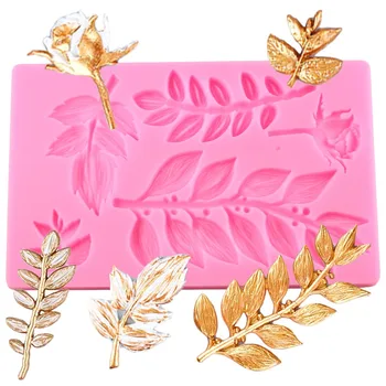 

DIY Sugar Craft Cake Vintage Leaf Relief Silicone Mold Fondant Mold Cake Decorating Tools Gum Paste Mold