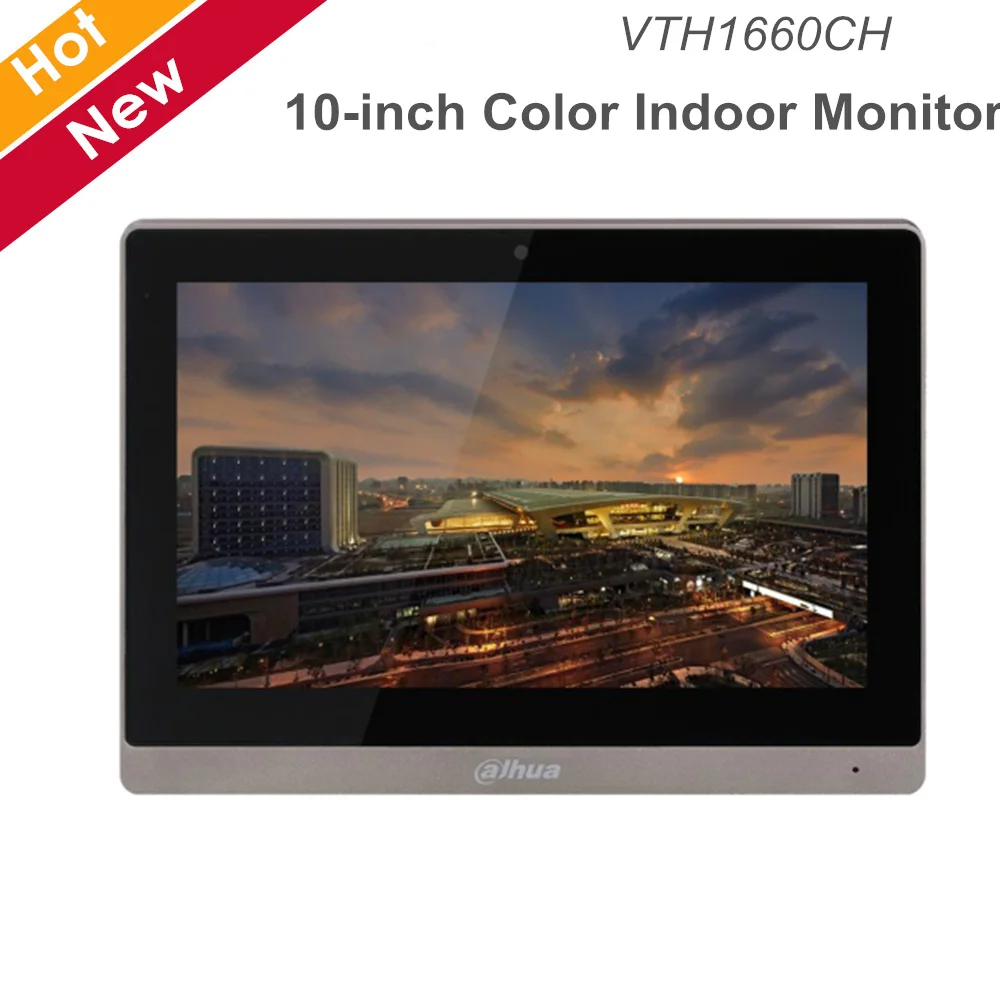 

Dahua Video Intercoms VTH1660CH 10 inch Color Indoor Monitor TFT Capacitive touch screen for IPC surveillance Doorbell accessory