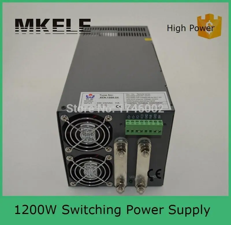 safe package wide range input 1200W 12V 100A Single Output Switching power supply for LED Strip light AC-DC SCN-1200-12