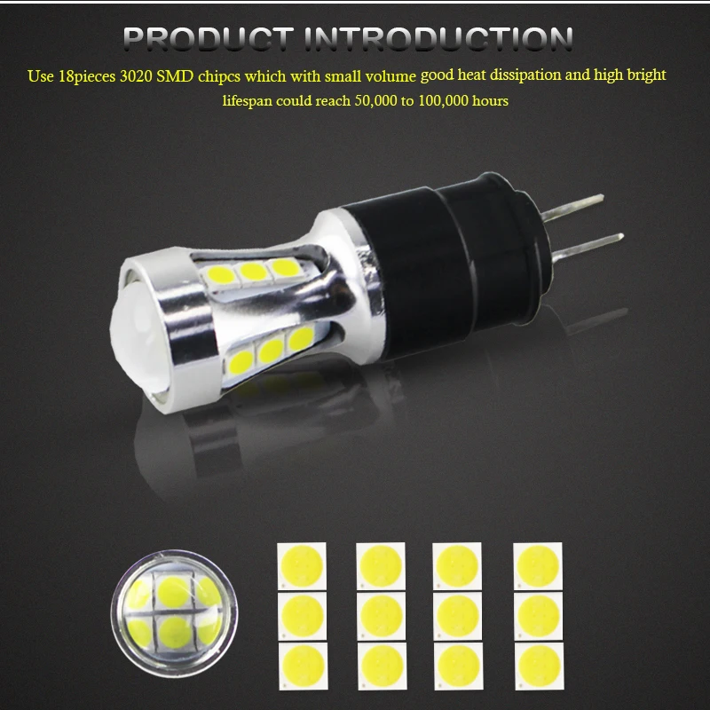 Ошибок Hp24w G4 18smd 3030 12V led Габаритные огни лампы для Citroen c5 и peugeot 3008 led drl led светильник, белый