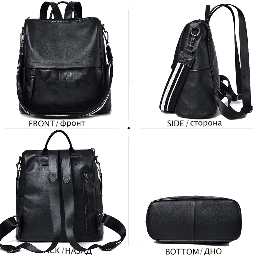 Bandoulière Sac De Bookbag Cuir Dos Sacs Capacité Simple En Célèbre Black1 Voyage Marque Cartable black2 Grande Femmes Pour Les À Y5ZqBRw