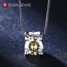GIGAJEWE 0 8 carat yellow Color moissanite Synthetic font b diamonds b font for Wedding Engagement
