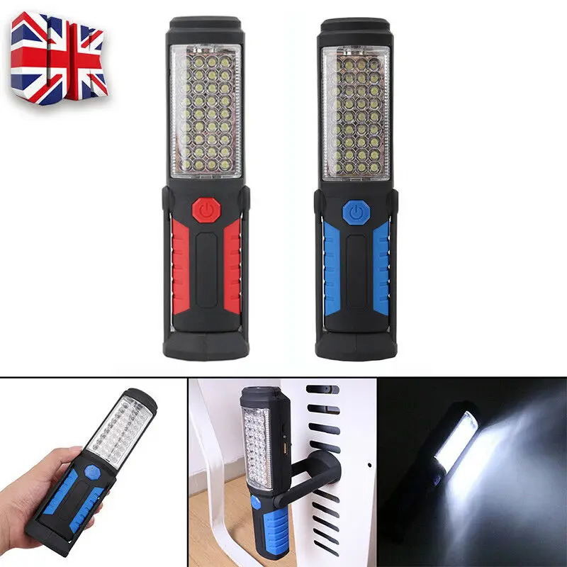 USB Rechargeable COB+LED Hand Torch Lamp Magnetic Inspection Work Light Flexible