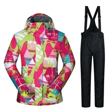 Лыжный костюм женские бренды водонепроницаемые защищающие от ветра толстые теплые LC женские зимние куртки и брюки женские зимние лыжные Сноубординг костюмы