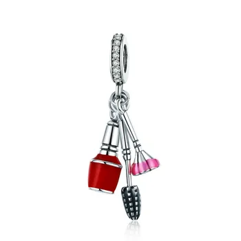 

MOWIMO Cosmetics Makeup Dangle Charms 925 Sterling Silver Bead Fit Original Silver Bracelets Pendant DIY Jewelry Making BKC785