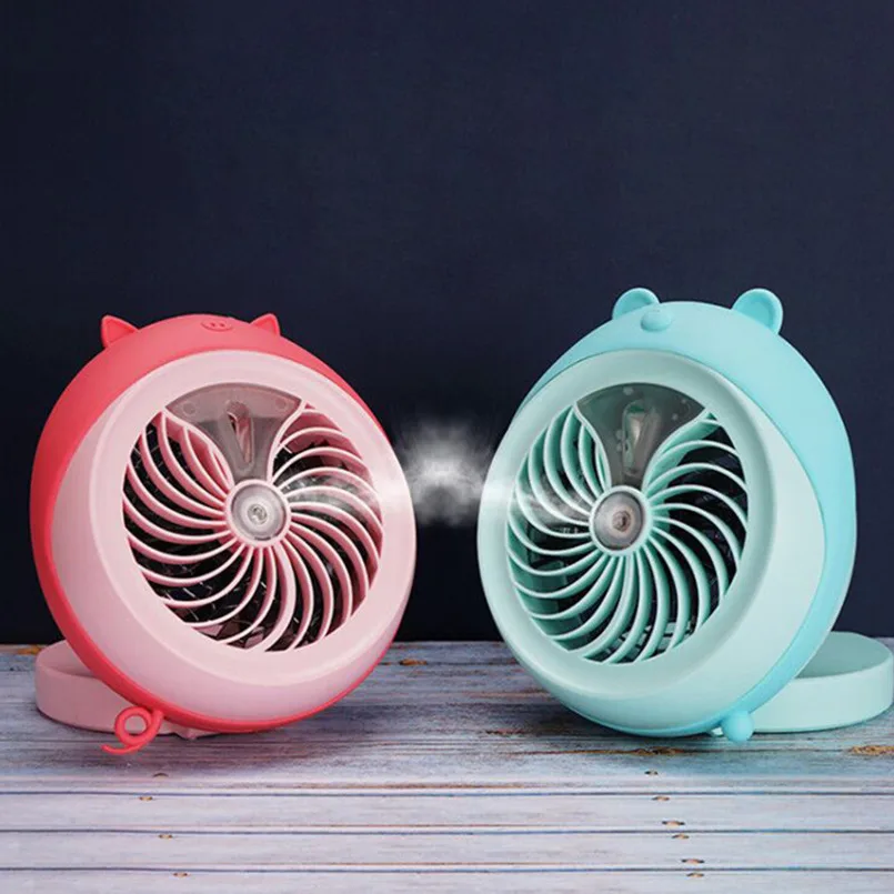

New USB Small Fan Humidifier Mini Fan Charging Adjustable Portable Spray Water Office Home Cooling Tools Folding Office Fan
