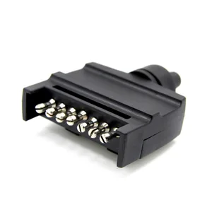 TIROL T21228a New 7-Pin Flat Trailer Plug Light Connector 12V 7 Way Male Trailer Adapter Caravan RV Boat Truck