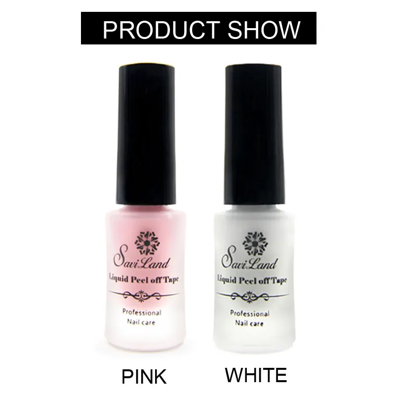 Saviland 1pcs White Pink Peel Off Nail Art Tape Skin Protection Gel Saviland 1pcs White Pink Peel Off Nail Art Tape Skin Protection Gel