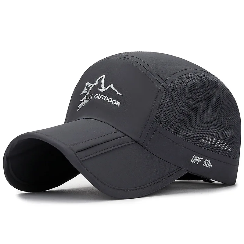 PortableQuick сухая бейсболка, облегающая Кепка s Snapback, Кепка для мужчин и женщин, летняя кепка с защитой от ультрафиолета для рыбалки, спортивные шапки - Цвет: DarkGray