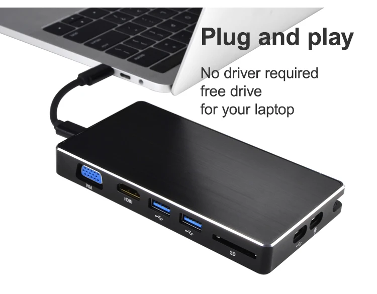 Quyu usb-хаб 3,0 док-станция все-в-одном USB C-HDMI RJ45 для MacBook samsung Galaxy S10 huawei mate 20 P20 Pro type C концентратор