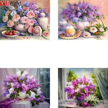 

Diamond Painting Flowers Diamond Embroidery 5D Full Square Rhinestones Cross Stitch Diamonds Mosaic Hobby Home Decoration LWR