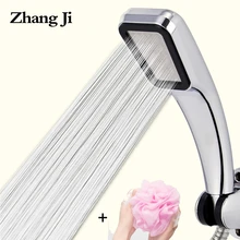 Zhang Ji, новая Толстая душевая головка высокого давления, 300 отверстий, хромированная квадратная насадка для душа с защитой от дождя и воды+ 1 шт, бесплатный шар для ванны