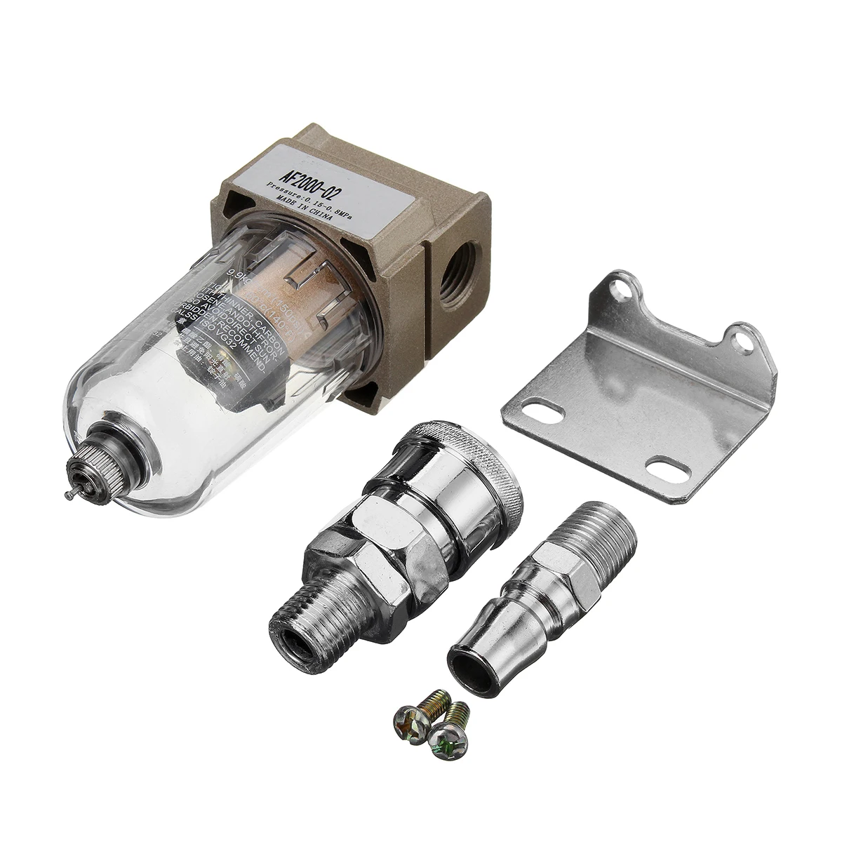 1/4inch Compressed Air Compressor In Line Moisture Water Filter Trap