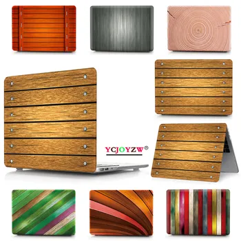 

For Macbook 2020 New Air Pro 13 15 Touch bar Laptop Case For Mac Book Air Pro Retina 11 12 13 15 16 Inch Wood grain Hard Cover