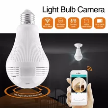 SANNCE LED Light 960P Wireless Panoramic IP Camera CCTV Security Fisheye Bulb Lamp WiFi Camera 360 Degree ONVIF Night Vision