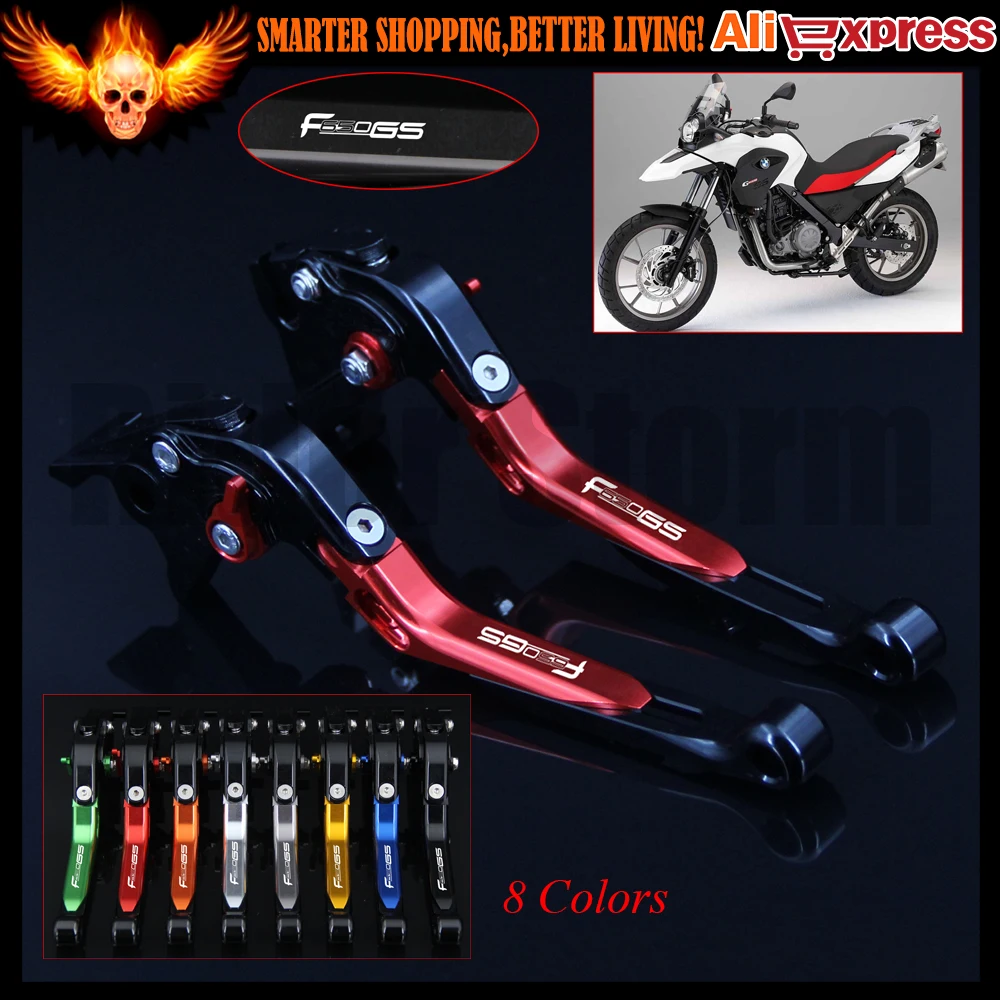 

Laser Logo Red+Black CNC Adjustable Folding&Extendable Motorcycle Brake Clutch Lever For BMW F650GS 2008-2012 2009 2010 2011