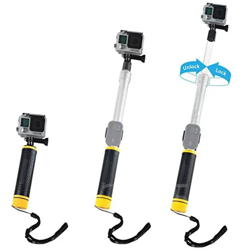 

For GoPro Selfie Stick Floating Pole Transparent Waterproof Telescopic Monopod For Gopro Hero 7 6 5 4 SJCAM SJ4000 Xiaomi Yi
