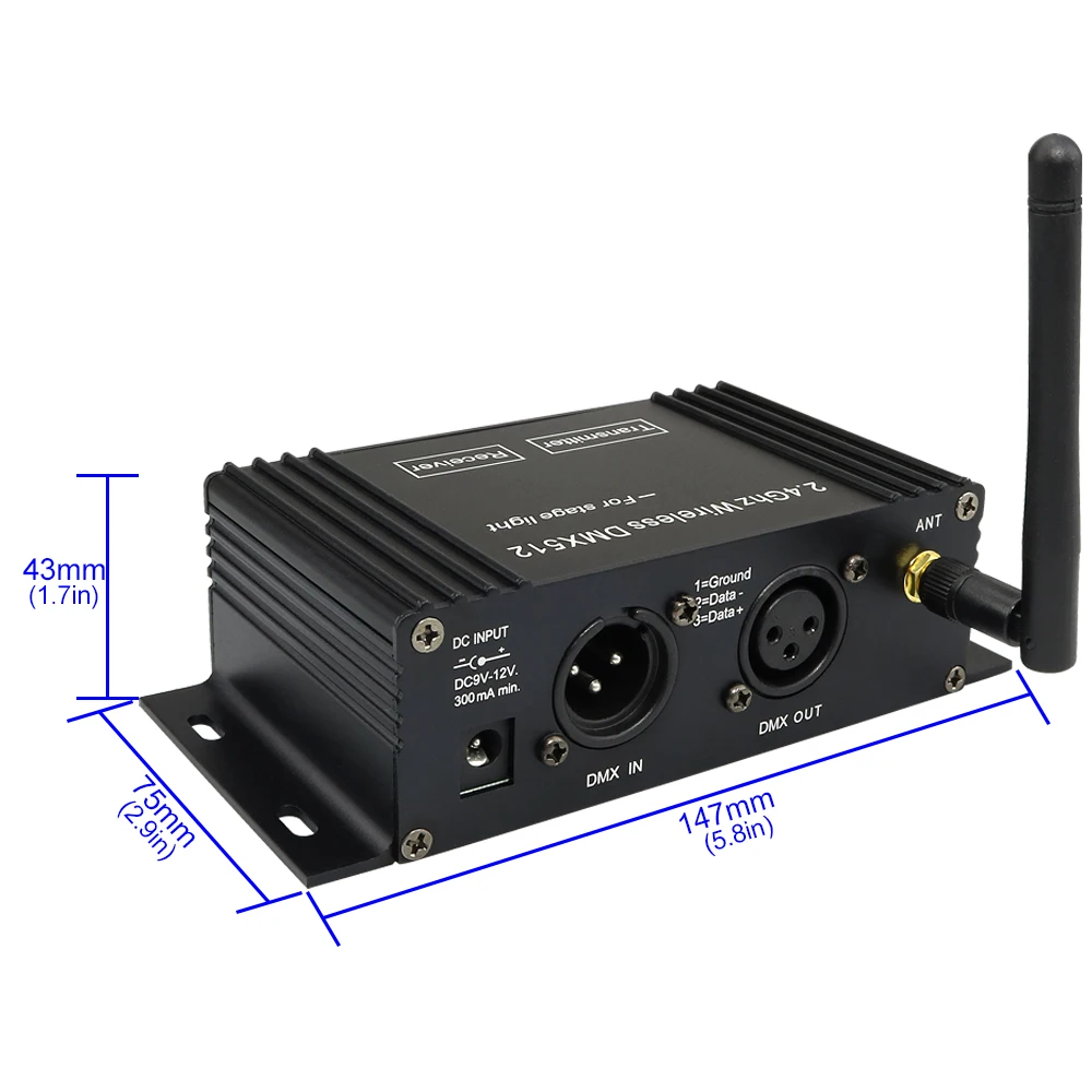 DMX 512 беспроводной 2 4G контроллер передатчика DMX512 подсветка дисплей пульт