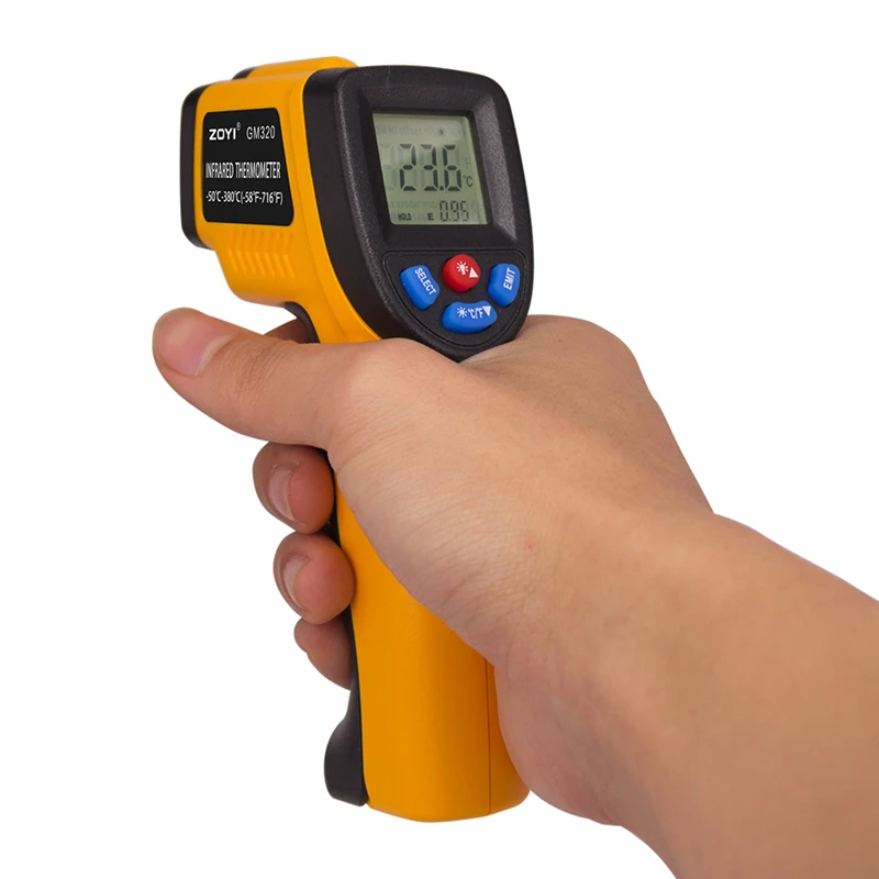 Digital LCD Infrared IR Laser Thermometer Auto Power off with Laser