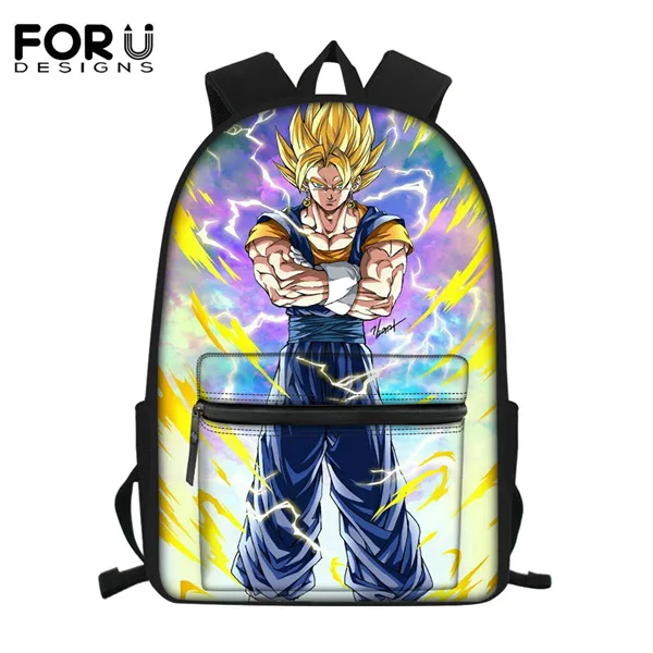 FORUDESIGNS/3 комплекта детский школьный рюкзак Dragon Ball Goku Z Веджета супер сайян принт Детский Рюкзак Школьный для подростков студентов мальчиков - Color: HME1124Z58