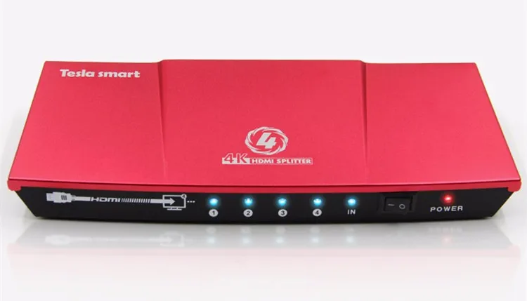 Красочные высокое качество Ultra HD 4K HDMI переключатель HDMI разветвитель 1x4 с адаптером питания HDTV DVD Xbox 360 One PS3 PS4