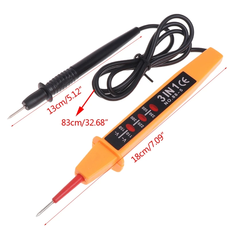 

3 in 1 AC DC Voltage 110V-500V Car Auto Electric Test Pencil Detector Tester Voltage Tester