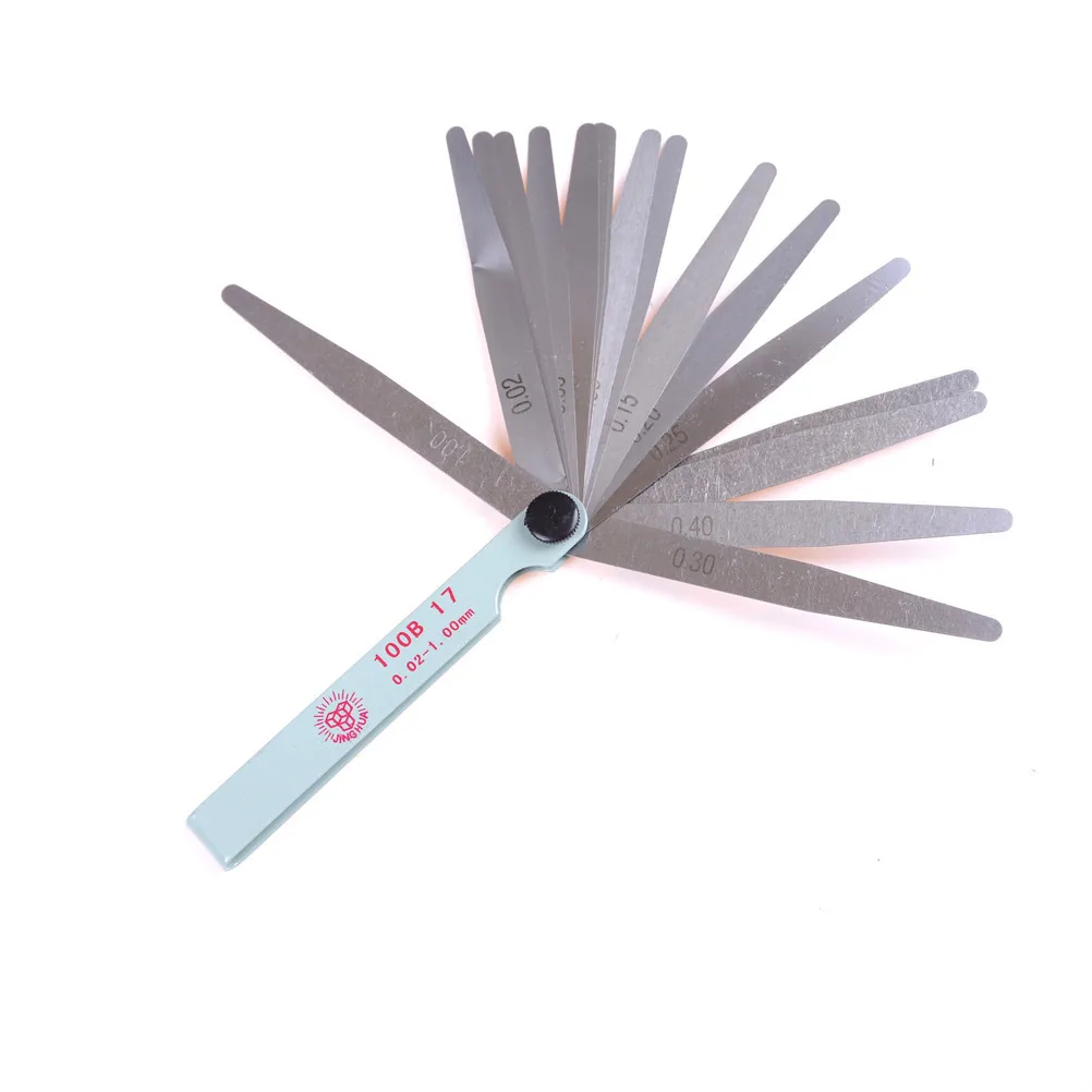 

Cost-effective 0.02 to 1mm 17 Blades Thickness Gap Metric Filler Gauge Measure Tools New Arrival
