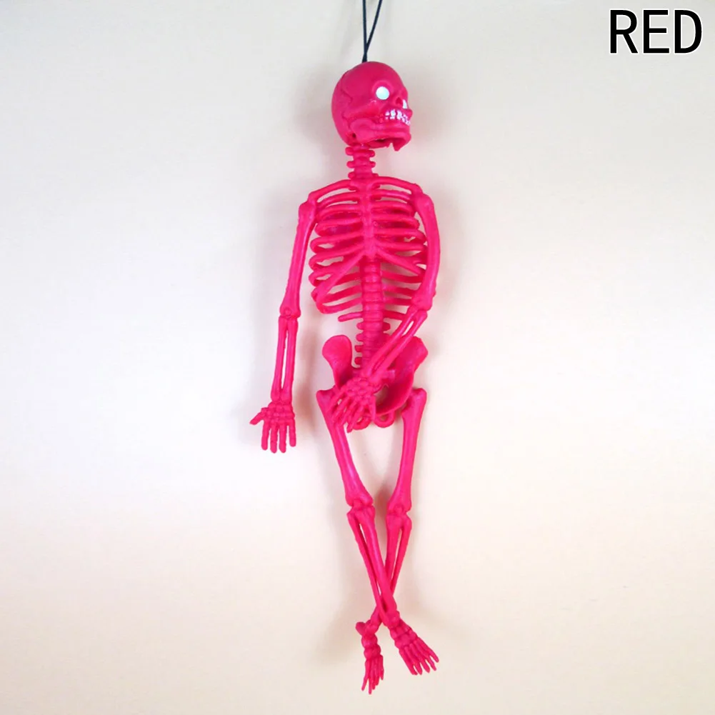 1xLuminous Noctilucent Skull Skeleton Soft model Decor Fun Toy Character Pendant 
