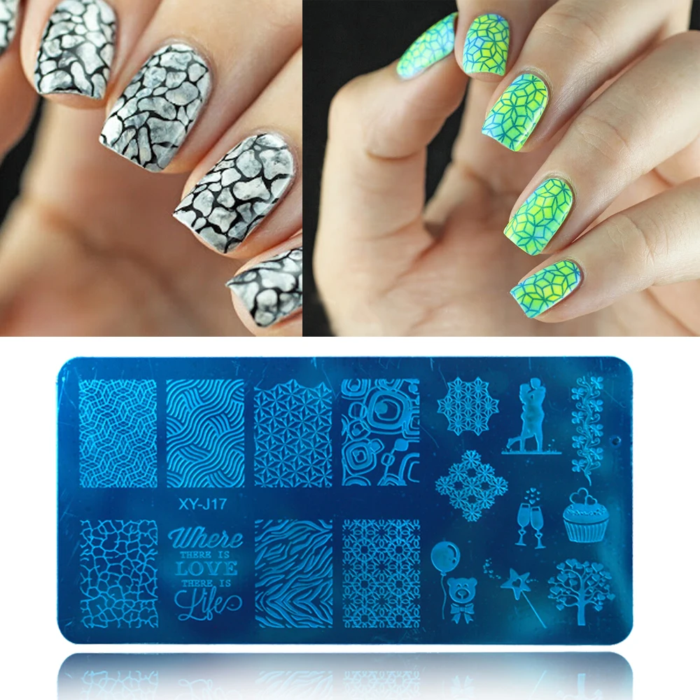 

1pc Optional 12x6cm Nail Stamping Plates Flower Halloween Steel For Nail Stamp Polish Image DIY Nail Art Templates JIXY-J17-24