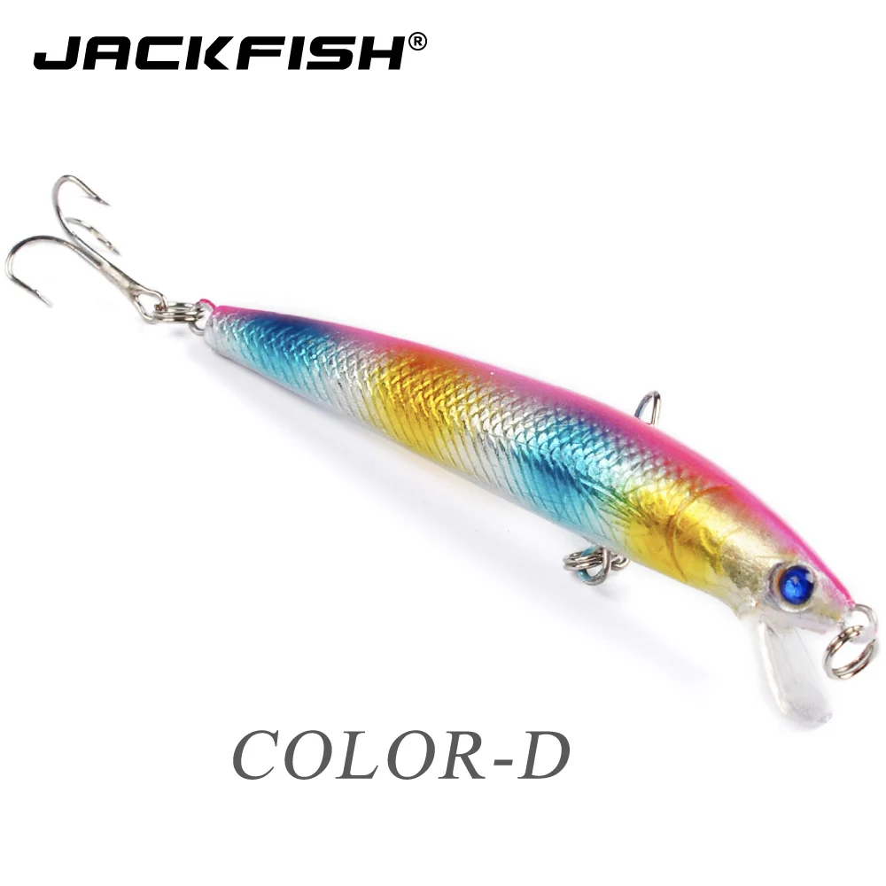 JACKFISH 1 шт. рыболовные приманки 10 цветов для рыбной ловли см 8 г воблеры джиг