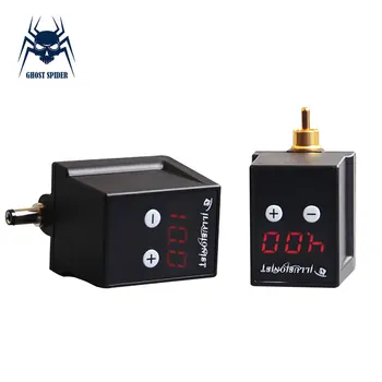 

GHOST SPIDER Mini Wireless Tattoo Power RCA/DC Connector For Tattoo Machine Pen Rechargeable tattoo power supply