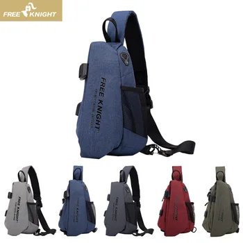 

New Waterproof 6 Color Crossbody Bag USB Charging Port Outdoor Leisure Chest Bag Riding Travelling Camping Hiking Shoulder Bags