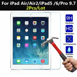 2 шт. закаленное Стекло для Apple iPad Air 2 air 1 Экран протектор для iPad 2017 iPad 5 6 Pro 9,7 "закаленное Стекло Экран протектор