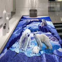 Beibehang заказ фото 3D напольные фотообои полярный медведь ледник Айсберг река живопись Трехмерная живопись, papel де parede