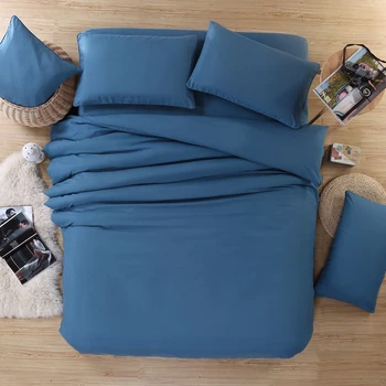 

Home textile bedding set Solid duvet cover set Microfiber bedclothes twin full queen king super king size bed linens bed set new