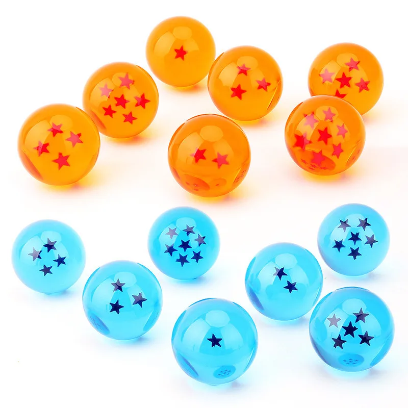 

New Japan Dragon Ball Z Crystal 7 Stars Balls Keychain Goku Dragonball Action Figure Model Toys Car Key Ring Styling Tool