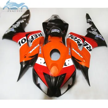 

Injection Motorcycle Fairings kits for HONDA 2006 2007 CBR 1000RR fireblade orange repsol body repair fairing CBR1000RR 06 07