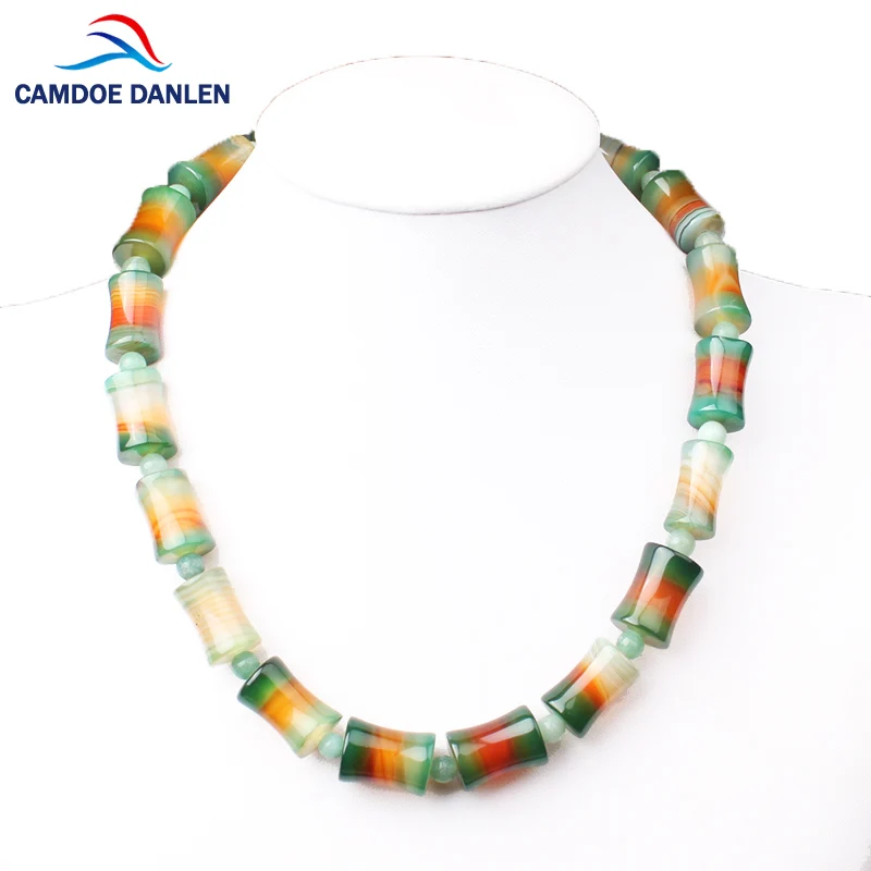 

CAMDOE DANLEN 2017 Fashion Jewelry For Women Necklaces Big Natural Stone Charms Necklace 45CM Choker Statement Necklace Pendants
