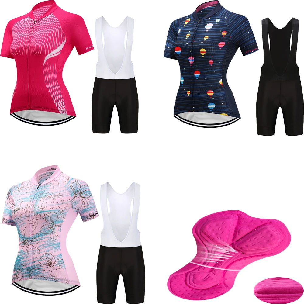 

Pro cycling jersey set women 2019 mountain bike clothing lady summer short sleeve bicycle clothes lady MTB sport suits kit dress