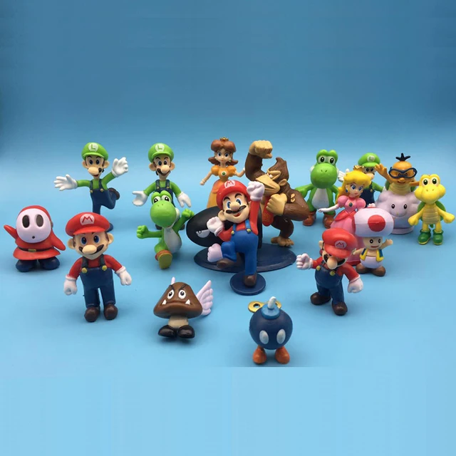 Buy super mario bros birthday present Game of action figures kids boys toys for