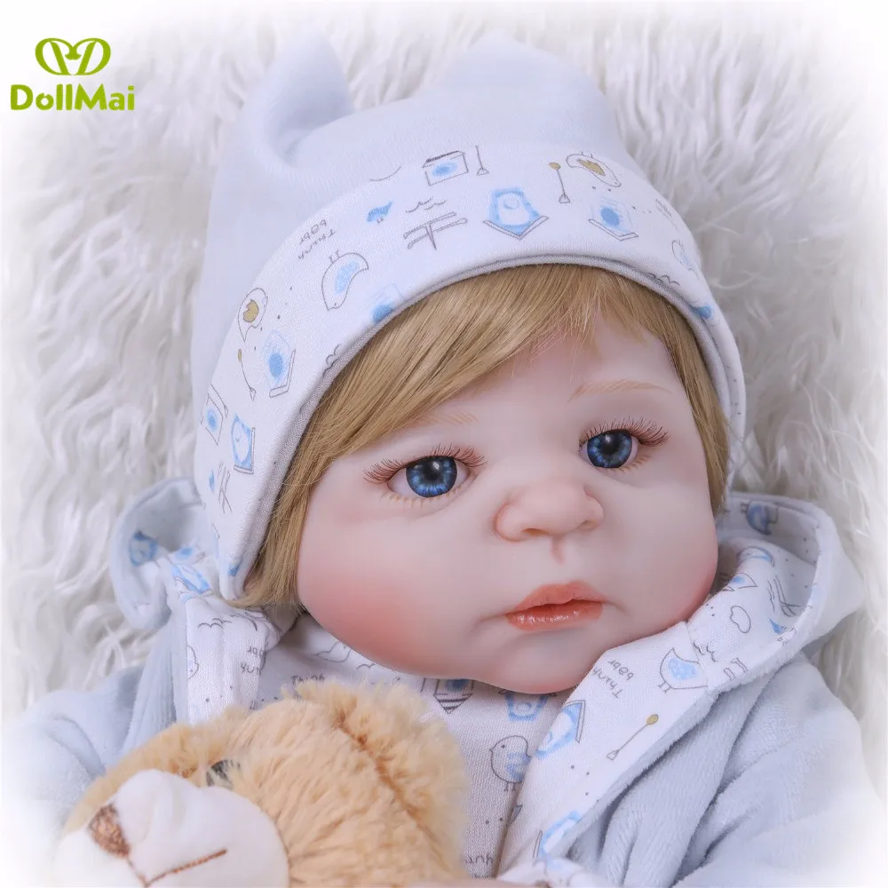 Детские куклы reborn menino 23 &quot 57 см полностью силиконовые игрушки для детей подарок