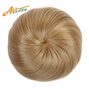 Allaosify вьющиеся волосы шиньон клип в пучок волос пончик роликовые накладные волосы синтетический высокая температура волокно - изображение