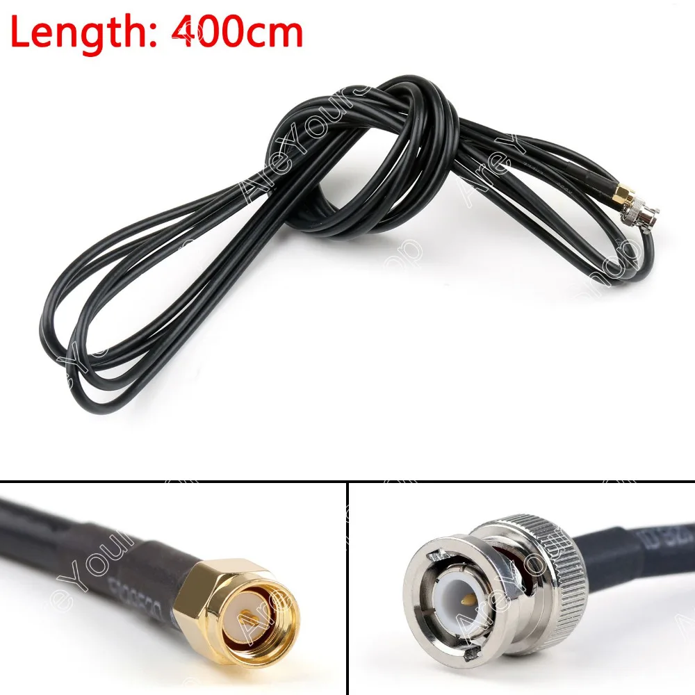 

Areyourshop RG58 Cable BNC Male Plug To SMA Male Straight Crimp Coax Pigtail 1Pcs 4m 13ft 50ohm Wire Connector New Wholesale