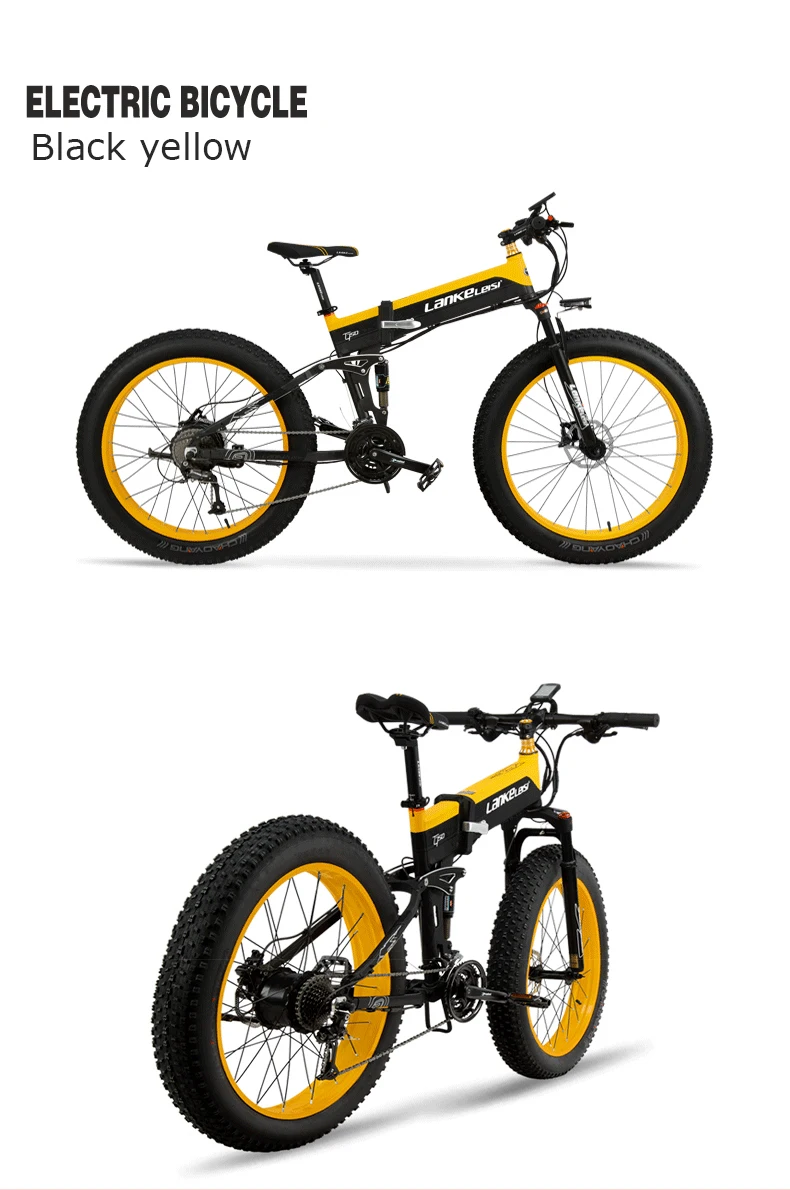 Perfect Powerful Electric Scooter 2 Wheels Electric Bicycle 500W 48v Fat Tire Snow/Beach Foldable Electric Mountain Bicycle For Adult 18