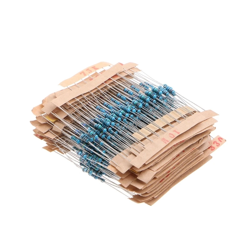 

560 Pcs 56 Value 1/4W 5% Metal Film Resistor Assorted Kit Set 1 ohm-10M ohm Z09 Drop ship