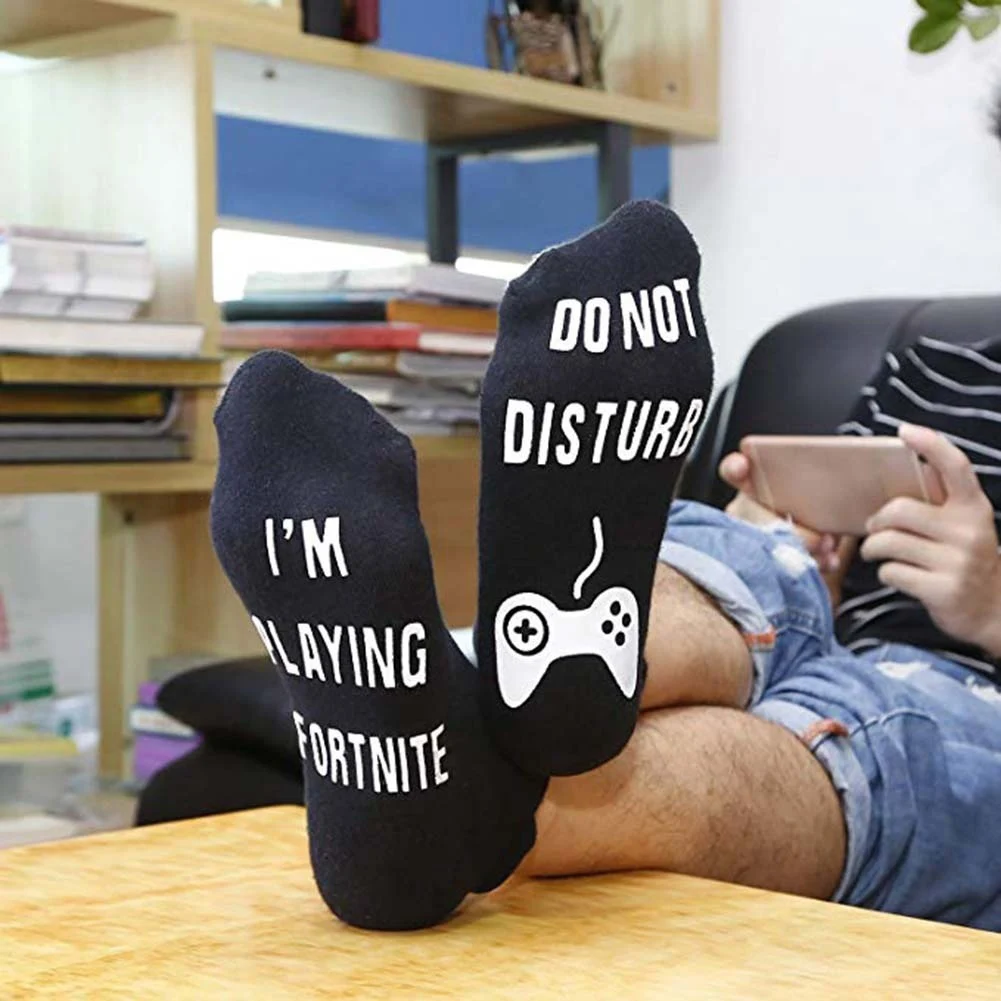 Носки хлопковые с забавным не беспокоить I'm Gaming мужские и женские носки